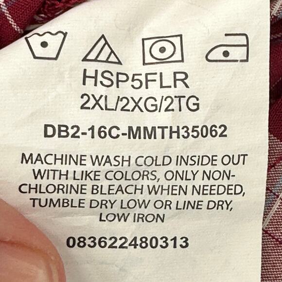 Lot of 2 Wrangler Authentics Plaid Short Sleeve Button Down Shirt XXL - Picture 6 of 6